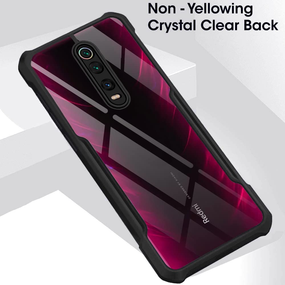 VAKIBO Super Premium Black Border Transparent Case With Corner Protection & Camera Protection Suitable for MI K20 Pro