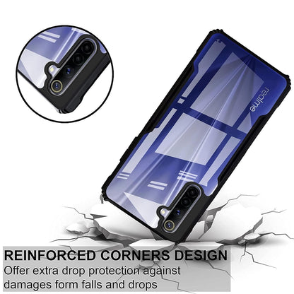 VAKIBO Super Premium Black Border Transparent Case With Corner Protection & Camera Protection Suitable for Realme X2