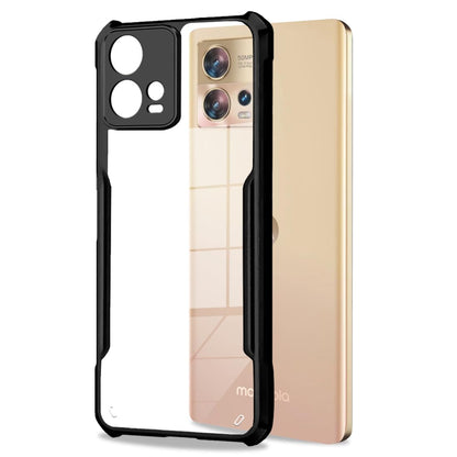 VAKIBO Super Premium Black Border Transparent Case With Corner Protection & Camera Protection Suitable for Moto Edge 30 Fusion