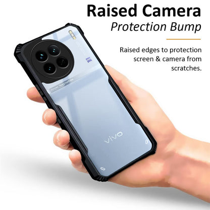VAKIBO Super Premium Black Border Transparent Case With Corner Protection & Camera Protection Suitable for Vivo X90 5G