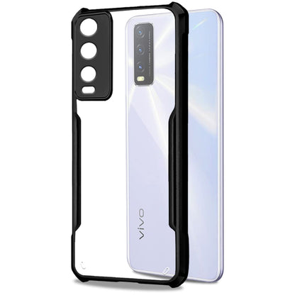 VAKIBO Super Premium Black Border Transparent Case With Corner Protection & Camera Protection Suitable for Vivo Y20S