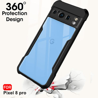 VAKIBO Super Premium Black Border Transparent Case With Corner Protection & Camera Protection Suitable for Google Pixel 8 Pro