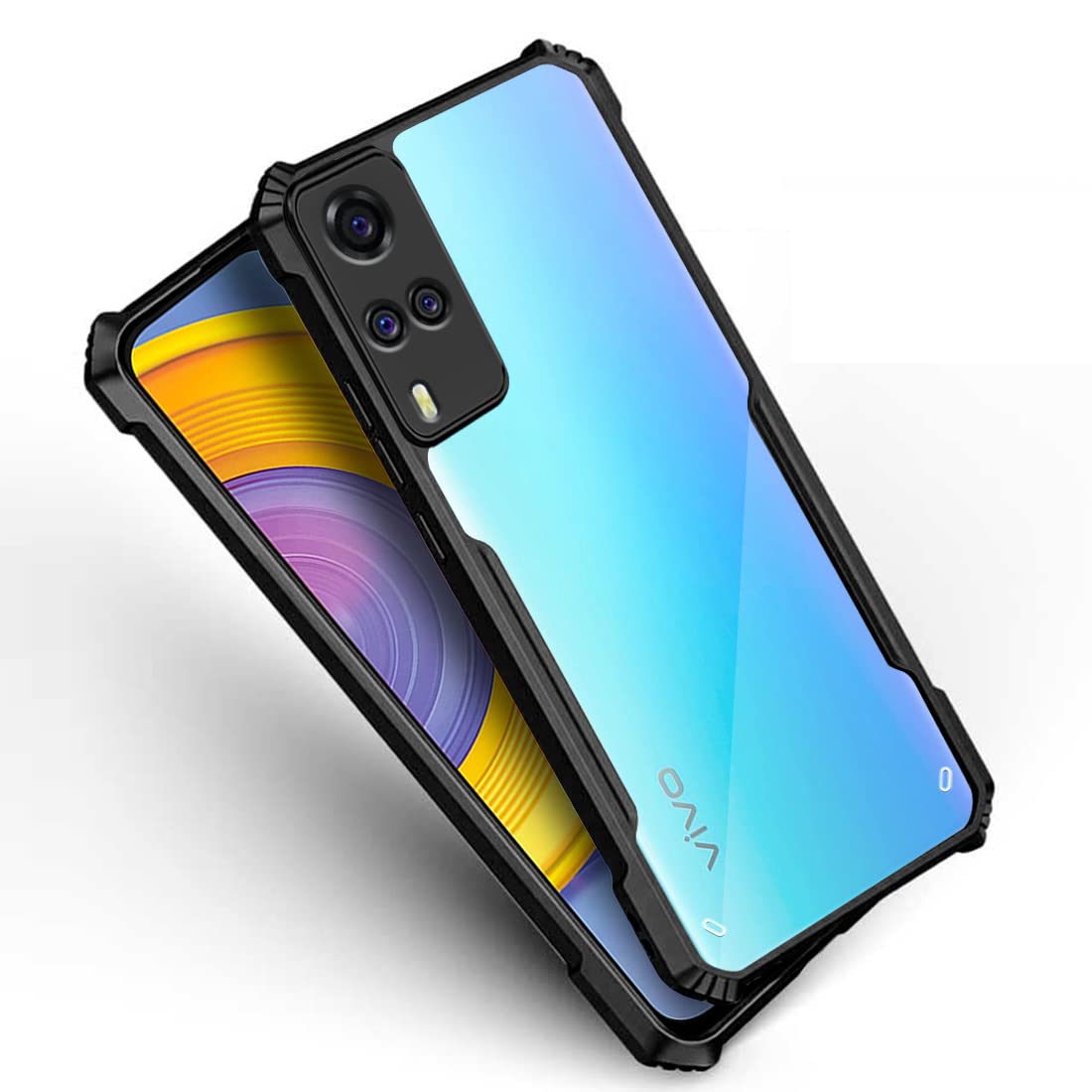 VAKIBO Super Premium Black Border Transparent Case With Corner Protection & Camera Protection Suitable for Vivo Y31