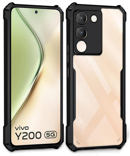VAKIBO Super Premium Black Border Transparent Case With Corner Protection & Camera Protection Suitable for Vivo Y200