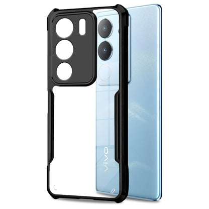 VAKIBO Super Premium Black Border Transparent Case With Corner Protection & Camera Protection Suitable for Vivo V29 Pro