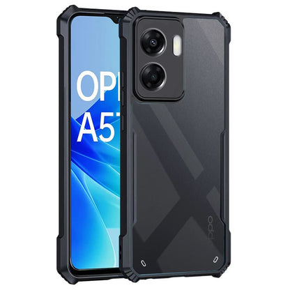 VAKIBO Super Premium Black Border Transparent Case With Corner Protection & Camera Protection Suitable for Oppo A57 4G
