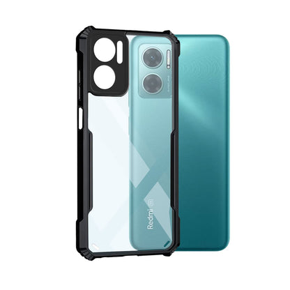 VAKIBO Super Premium Black Border Transparent Case With Corner Protection & Camera Protection Suitable for Mi Redmi 11 Prime 5G