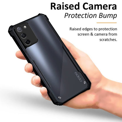 VAKIBO Super Premium Black Border Transparent Case With Corner Protection & Camera Protection Suitable for Oppo A55 5G
