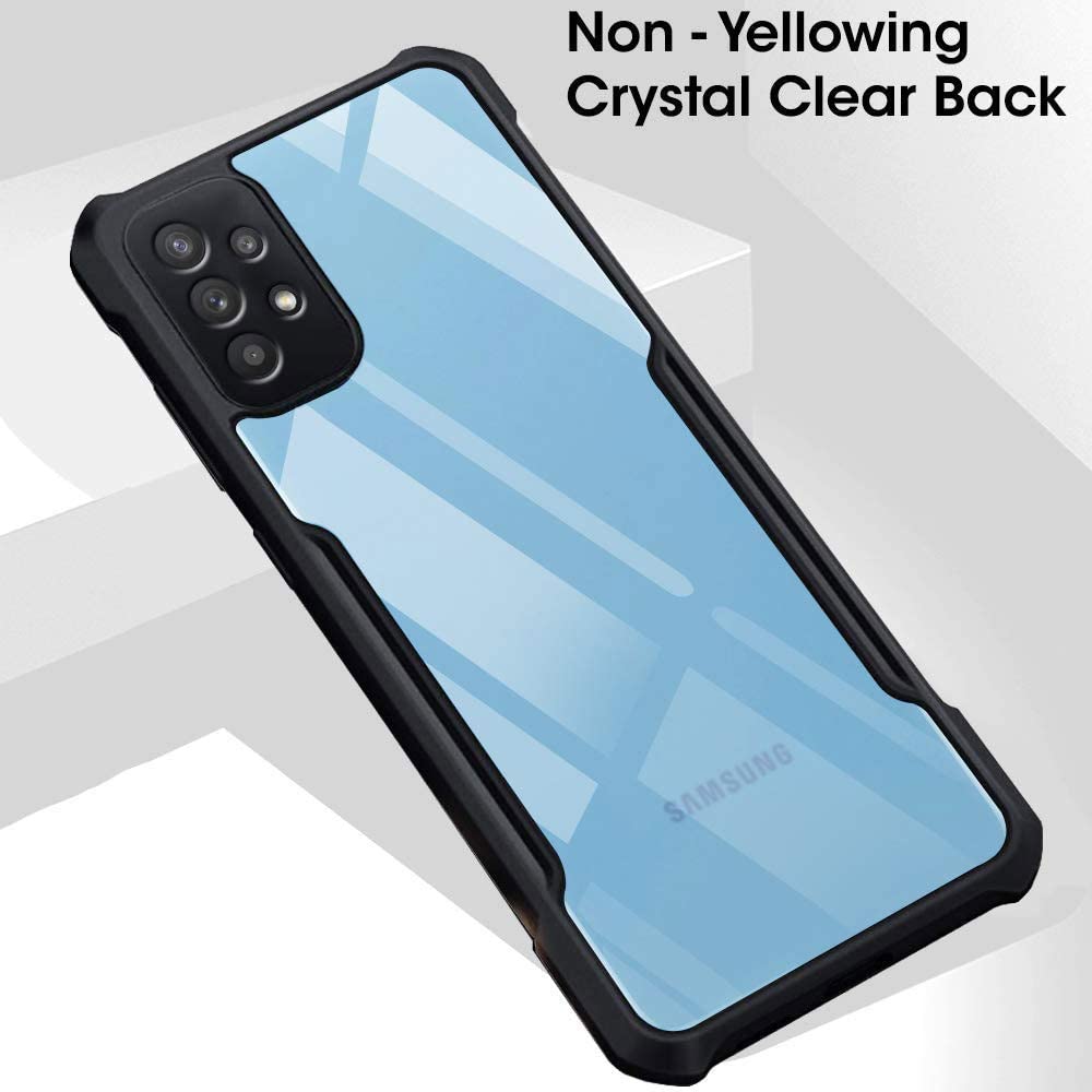 VAKIBO Super Premium Black Border Transparent Case With Corner Protection & Camera Protection Suitable for Samsung A23 5G
