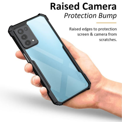 VAKIBO Super Premium Black Border Transparent Case With Corner Protection & Camera Protection Suitable for Oppo A54 5G