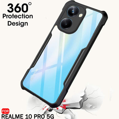 VAKIBO Super Premium Black Border Transparent Case With Corner Protection & Camera Protection Suitable for Realme 10 Pro