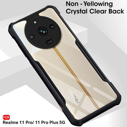 VAKIBO Super Premium Black Border Transparent Case With Corner Protection & Camera Protection Suitable for Realme 11 Pro