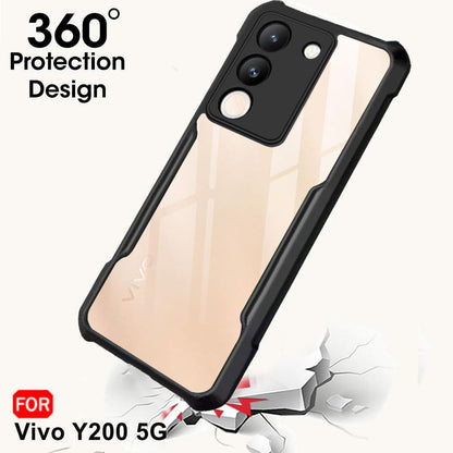 VAKIBO Super Premium Black Border Transparent Case With Corner Protection & Camera Protection Suitable for Vivo Y200