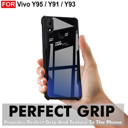 VAKIBO Super Premium Black Border Transparent Case With Corner Protection & Camera Protection Suitable for Vivo Y95