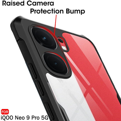 VAKIBO Super Premium Black Border Transparent Case With Corner Protection & Camera Protection Suitable for Iqoo Neo 9 Pro