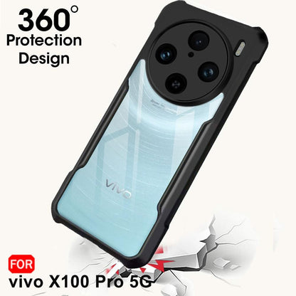 VAKIBO Super Premium Black Border Transparent Case With Corner Protection & Camera Protection Suitable for Vivo X100 Pro