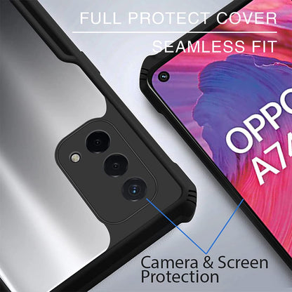VAKIBO Best Selling Black and Transparent Coloured Made With Soft TPU and Acrylic Back Cover Case With 4 Corner and Camera Protection Suitable for Oppo F19s