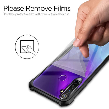 VAKIBO Best Selling Black and Transparent Coloured Made With Soft TPU and Acrylic Back Cover Case With 4 Corner and Camera Protection Suitable for Samsung Galaxy M52