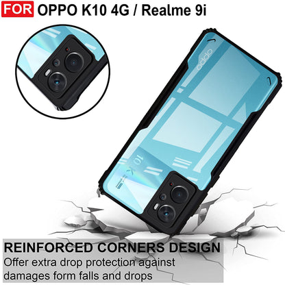 VAKIBO Super Premium Black Border Transparent Case With Corner Protection & Camera Protection Suitable for Oppo K10 4G