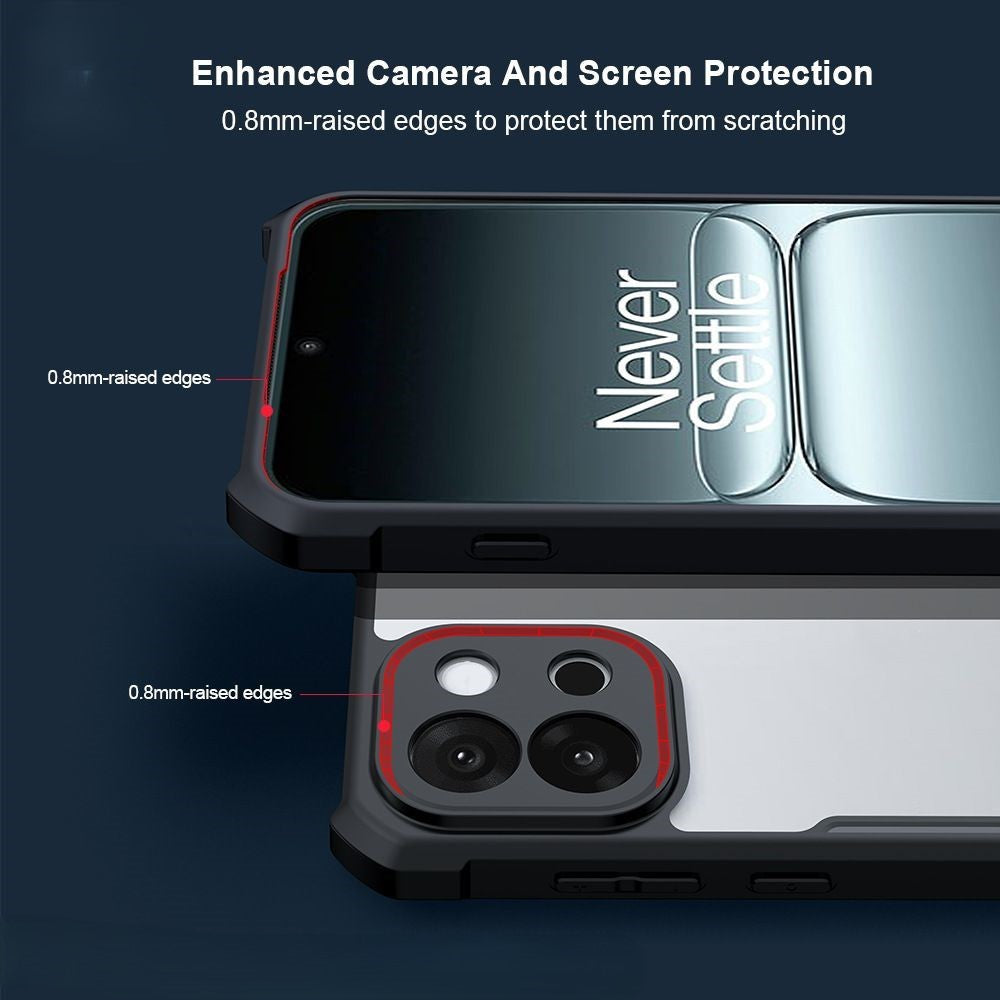 VAKIBO Best Selling Black and Transparent Coloured Made With Soft TPU and Acrylic Back Cover Case With 4 Corner and Camera Protection Suitable for OnePlus 13S