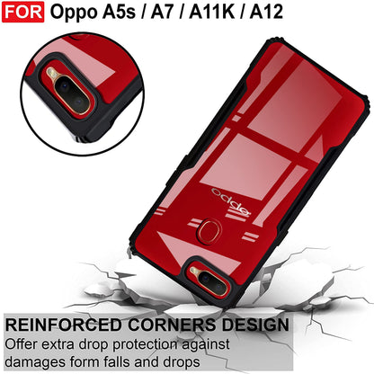 VAKIBO Super Premium Black Border Transparent Case With Corner Protection & Camera Protection Suitable for Oppo RM U1