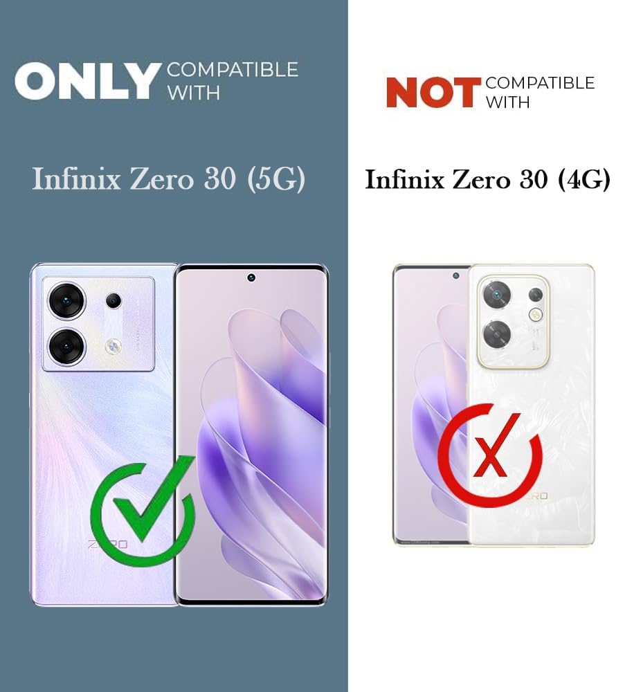 VAKIBO Super Premium Black Border Transparent Case With Corner Protection & Camera Protection Suitable for Infinix Zero 30