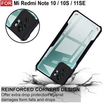 VAKIBO Super Premium Black Border Transparent Case With Corner Protection & Camera Protection Suitable for MI Redmi Note 10s
