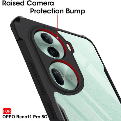 VAKIBO Super Premium Black Border Transparent Case With Corner Protection & Camera Protection Suitable for Oppo Reno 11 Pro