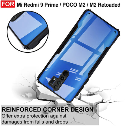 VAKIBO Super Premium Black Border Transparent Case With Corner Protection & Camera Protection Suitable for Mi Redmi 9 Prime