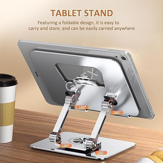 Tablet Stand Metal 360 Rotating S952 Silver