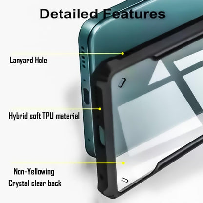 VAKIBO Best Selling Black and Transparent Coloured Made With Soft TPU and Acrylic Back Cover Case With 4 Corner and Camera Protection Suitable for Infinix Note 10 Pro