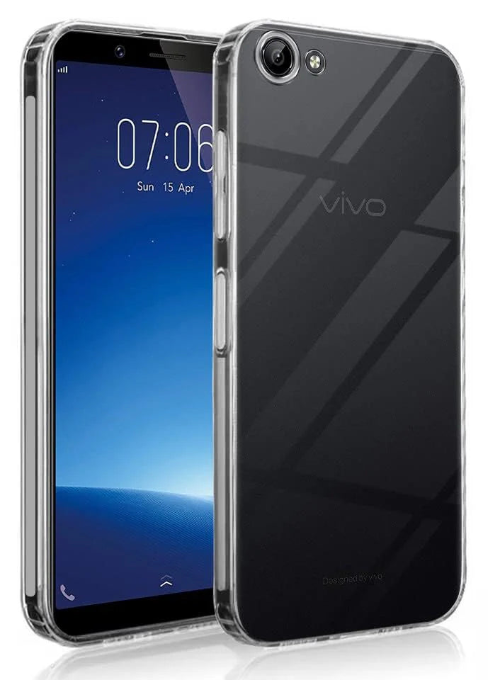 VAKIBO Super Premium Soft TPU Transparent Case With Dustplug,Side Grip,Corner Protection,lanyard Cuts,Camera Protection Suitable for Vivo Y71
