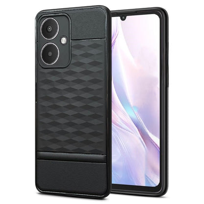 VAKIBO Parallax Design Black Coloured Made with Soft Rubber TPU Back Cover Case Camera Protection Ring Suitable for Moto G54