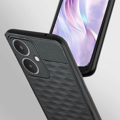 VAKIBO Parallax Design Black Coloured Made with Soft Rubber TPU Back Cover Case Camera Protection Ring Suitable for Moto G64