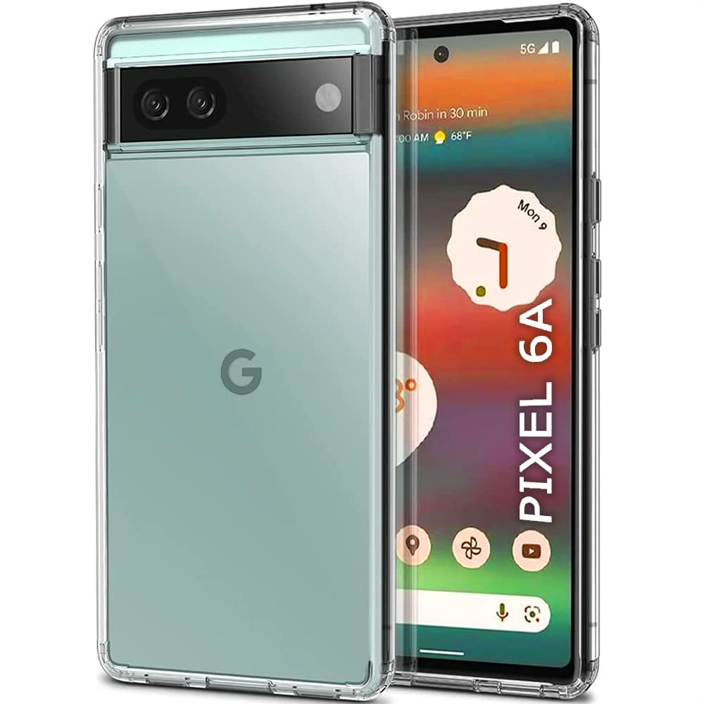 VAKIBO Premium Clear 1.5MM Thick Transparent Soft TPU Rubber Back Cover Case With Camera Protection Suitable for Google Pixel 6A