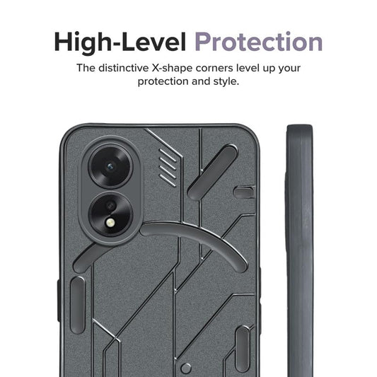 VAKIBO Black Coloured Back Cover Case Suitable for Oppo A38