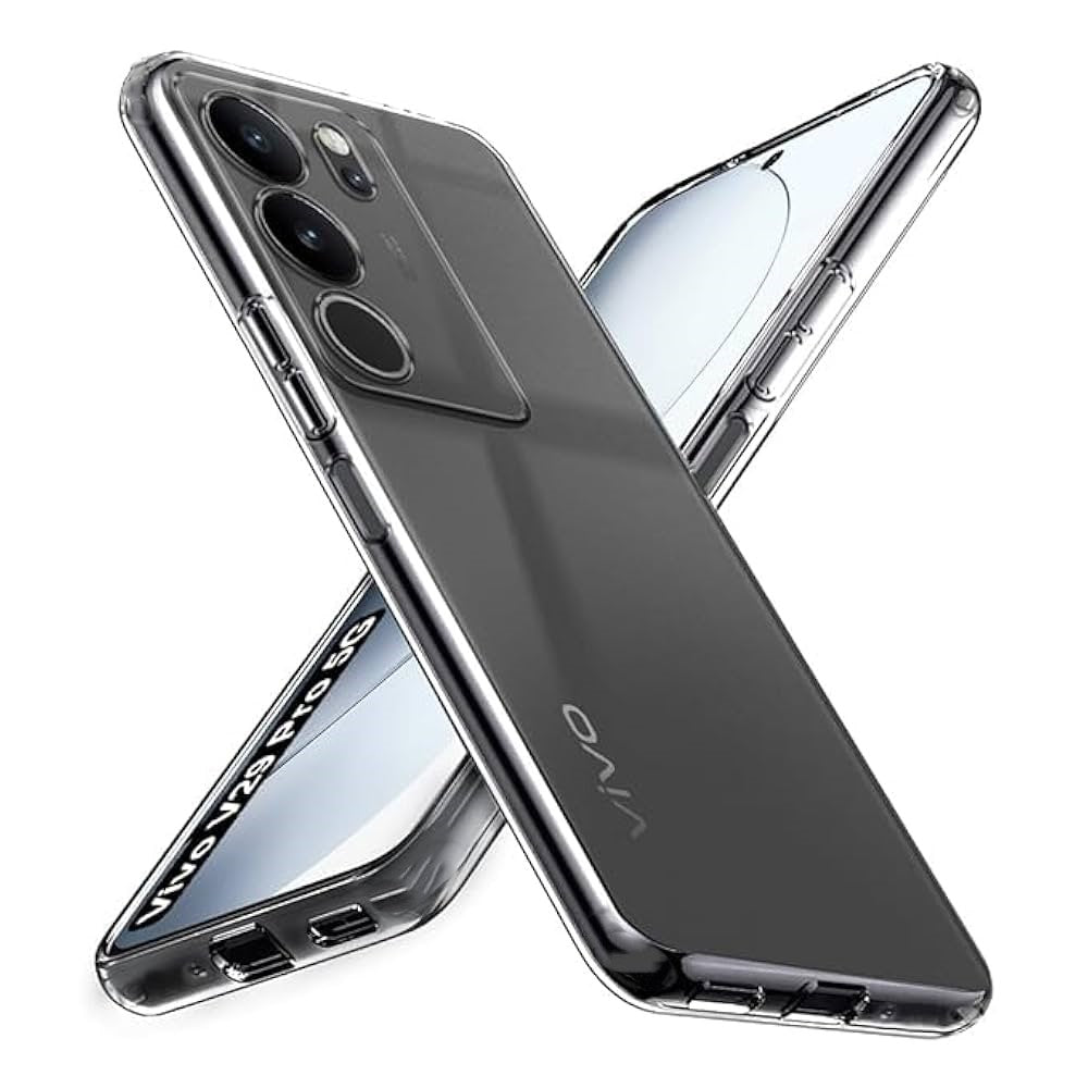 VAKIBO Premium Clear 2MM Thick Transparent Soft TPU Rubber Back Cover Case With Camera Protection Suitable for Vivo S17 Pro