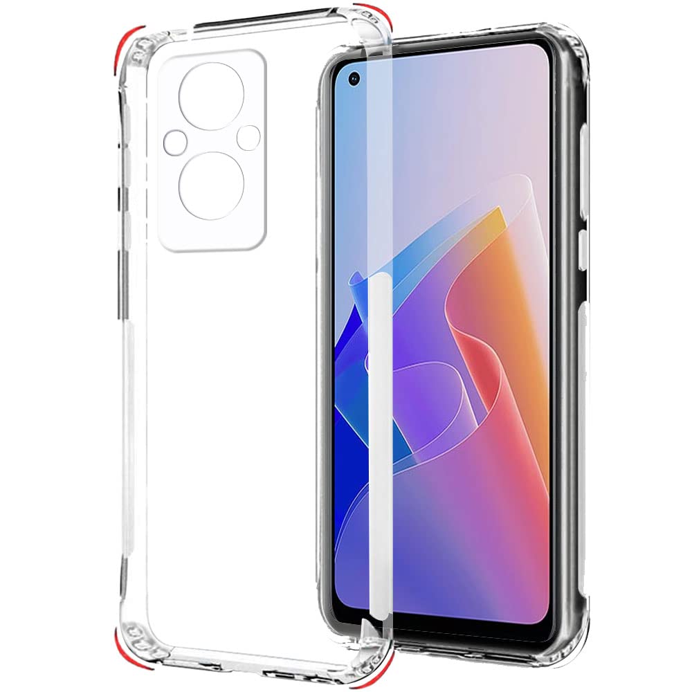 VAKIBO Premium Clear 1.5MM Thick Transparent Soft TPU Rubber Back Cover Case With Camera Protection Suitable for Oppo F21 Pro 5G