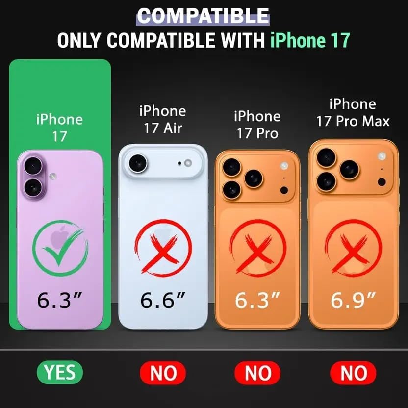 Super Premium Quality Tempered Glass Screen Guard Protector With Black Border Suitable For Apple iPhone 17 Pro