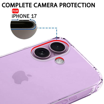 VAKIBO Premium Clear 1.5MM Thick Transparent Soft TPU Rubber Back Cover Case With Camera Protection Suitable for iPhone 17