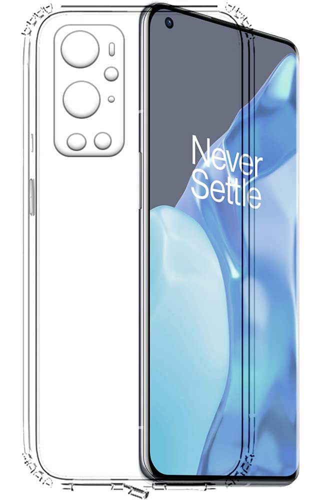 VAKIBO Premium Clear 1.5MM Thick Transparent Soft TPU Rubber Back Cover Case With Camera Protection Suitable for OnePlus 9 Pro