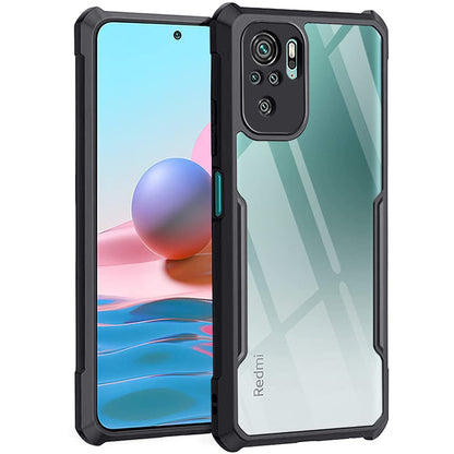 VAKIBO Super Premium Black Border Transparent Case With Corner Protection & Camera Protection Suitable for MI Redmi Note 10