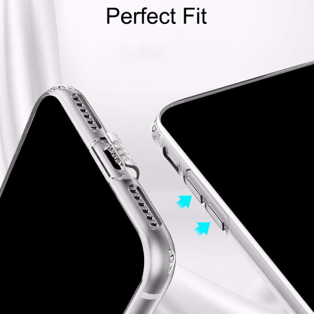 VAKIBO Super Premium Soft TPU Transparent Case With Dustplug,Side Grip,Corner Protection,lanyard Cuts,Camera Protection Suitable for Samsung A7 2018 /A750