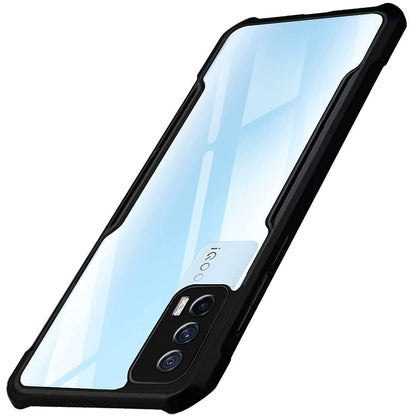 VAKIBO Super Premium Black Border Transparent Case With Corner Protection & Camera Protection Suitable for iQOO Neo 5