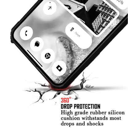 VAKIBO Best Selling Black and Transparent Coloured Made With Soft TPU and Acrylic Back Cover Case With 4 Corner and Camera Protection Suitable for Samsung Galaxy A7 2018/A750