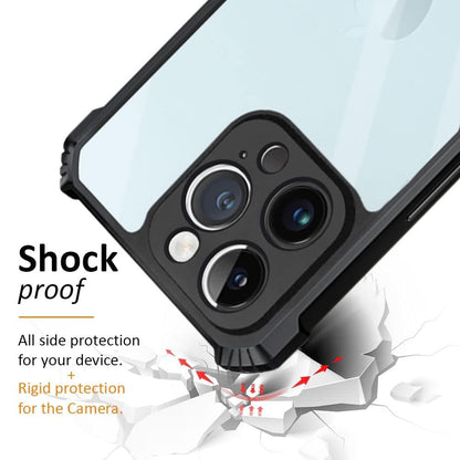 VAKIBO Best Selling Black and Transparent Coloured Made With Soft TPU and Acrylic Back Cover Case With 4 Corner and Camera Protection Suitable for iPhone 16 Pro Max
