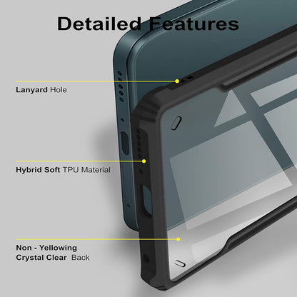 VAKIBO Super Premium Black Border Transparent Case With Corner Protection & Camera Protection Suitable for Oppo A33