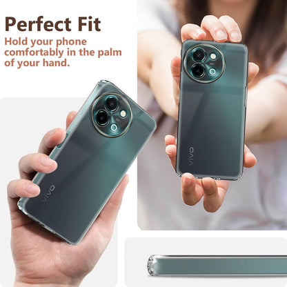 VAKIBO Premium Clear 1.5MM Thick Transparent Soft TPU Rubber Back Cover Case With Camera Protection Suitable for Vivo Y38