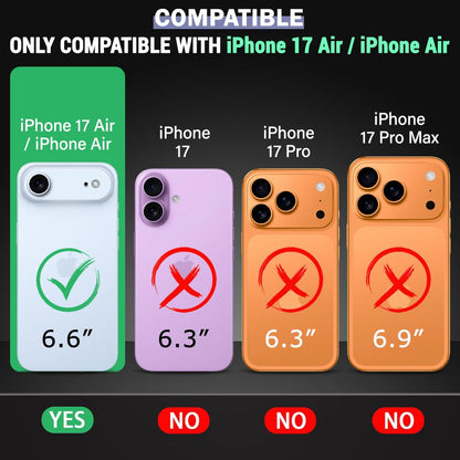 Super Premium Quality Tempered Glass Screen Guard Protector With Black Border Suitable For Apple iPhone 17 Air