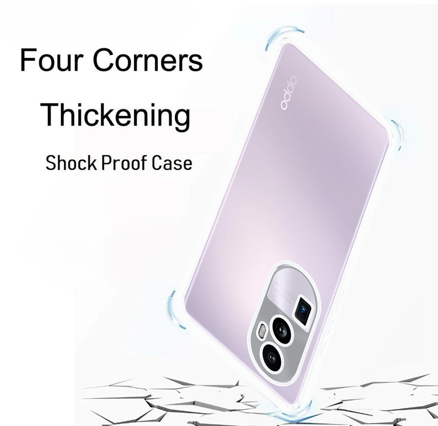 VAKIBO Super Premium Black Border Transparent Case With Corner Protection & Camera Protection Suitable for Oppo Reno 10 Pro Plus